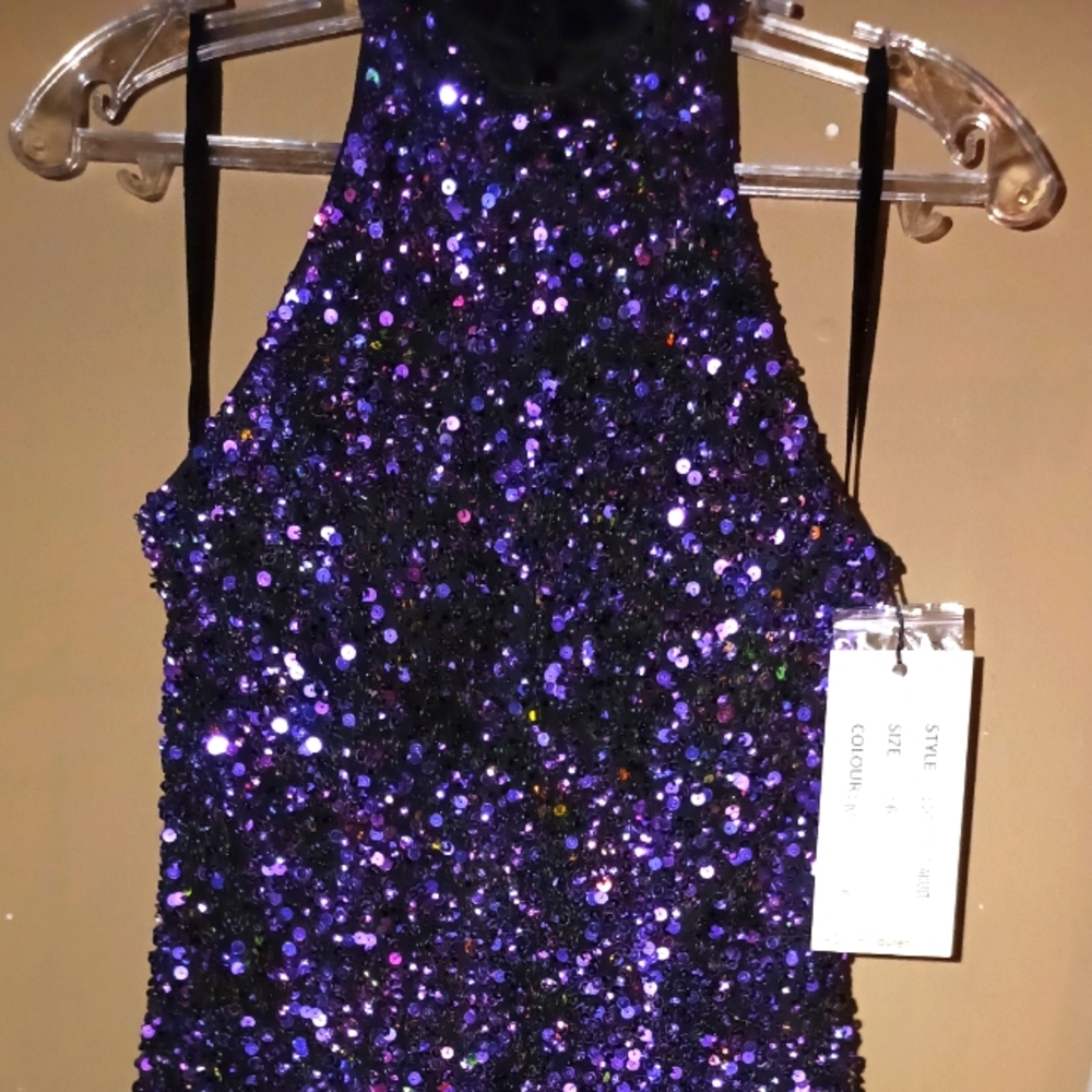Ashley Lauren fringe cocktail dress Miss Cosmos opening number dress